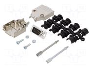 Connector: D-Sub; PIN: 9; plug; male; straight; soldering; for cable MH CONNECTORS