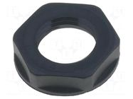 Nut; PG7; polyamide; UL94V-2; 19mm; black; Thread: PG; with flange LAPP