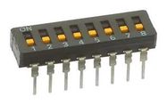 DIP SWITCH, SPST, 0.025A, 24VDC