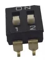 DIP SW, SPST-NO, 0.025A, 24V, 2POS, SMD