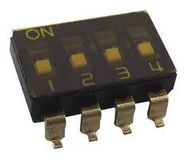 DIP SW, SPST-NO, 0.025A, 24V, 4POS, SMD