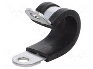 Fixing clamp; ØBundle : 13mm; W: 15mm; steel; Ømount.hole: 6.4mm LAPP