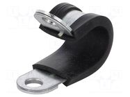 Fixing clamp; ØBundle : 12mm; W: 12mm; steel; Ømount.hole: 5.3mm LAPP