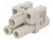 Connector: HDC; contact insert; female; GWconnect; PIN: 3; 40A; 400V MOLEX