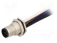 Connector: M12; socket; PIN: 4; male; T code-Power; cables; IP67 AMPHENOL LTW