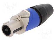 Plug; loudspeaker; female; PIN: 2; for cable; 30A; 133V; zinc alloy AMPHENOL