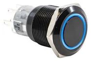ANTI-VANDAL SW, DPDT-NC-DB, 2A/24V, BLUE