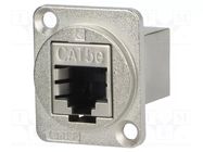 Coupler; FT; Cat: 5e; shielded; 8p8c; RJ45 socket,both sides; metal CLIFF
