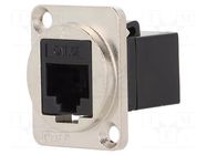 Coupler; FT; Cat: 5e; 8p8c; RJ45 socket,both sides; 19x24mm; metal CLIFF