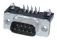 D-SUB CONN, R/A PLUG, DE, 9P, PANEL
