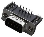 D-SUB CONN, R/A PLUG, DE, 9P, PANEL