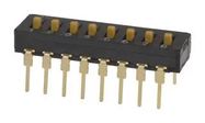 DIP SW, SPST-NO, 7CKT, 0.03A/30VDC, TH