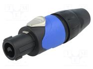Plug; loudspeaker; female; PIN: 2; for cable; 30A; 133V; zinc alloy AMPHENOL
