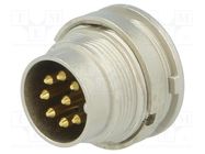 Connector: M16; socket; male; soldering; PIN: 8; 5A; 60V; IP40 LUMBERG