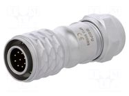 Connector: circular; plug; male; PIN: 9; IP67; SF12; 5÷8mm; 3A; 125V WEIPU
