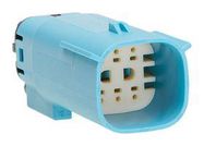 CONN HOUSING, PLUG, 6POS, LIGHT BLUE