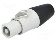 Connector: circular; plug; female; PIN: 3; for cable; 25A; 250VAC AMPHENOL