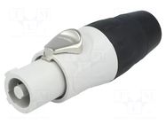 Connector: circular; plug; female; PIN: 3; for cable; 25A; 250VAC AMPHENOL