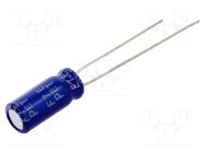 Capacitor: electrolytic; THT; 10uF; 100VDC; Ø5x11mm; Pitch: 2mm SAMWHA