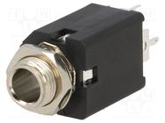 Connector: Jack 6,3mm; socket; female; mono; ways: 2; straight; THT 