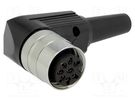 Connector: M16; plug; female; soldering; for cable; PIN: 8; 5A; 60V LUMBERG