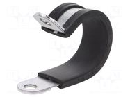 Fixing clamp; ØBundle : 25mm; W: 15mm; steel; Ømount.hole: 6.4mm LAPP