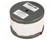 Inductor: coil; 6.8mH; 0.43Ω; 7.4A; Ø: 56mm; H: 36mm; Øcore: 1.15mm VISATON