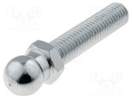Pin; M10; Plunger mat: steel; Ø: 14mm; Plating: zinc ELESA+GANTER