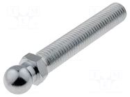 Pin; M12; steel; Ø: 14mm; Plating: zinc; Thread len: 68mm ELESA+GANTER