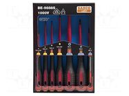 Kit: screwdrivers; insulated; Pozidriv®,slot; 1kVAC; ERGO®; 7pcs. BAHCO