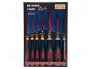 Kit: screwdrivers; insulated; Pozidriv®,slot; 1kVAC; ERGO®; 7pcs. BAHCO