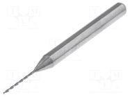 Drill bit; Ø: 0.55mm; L: 38.2mm; PCB; Working part len: 7mm; 1/8" KEMMER PRAEZISION