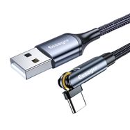 USB-A 3in1 cable, Essager, EXCCXT-WX0G, USB-C/Lightning/Micro, 15W, 1m (grey), Essager