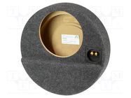 Car loudspeaker enclosure; MDF; gray melange; textil; 250mm; 15l BASSER