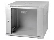 Enclosure: rack cabinet; Standard: 19"; 9U; grey; Z: 501mm; X: 600mm DIGITUS