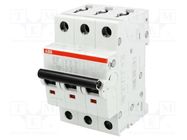 Circuit breaker; 230/400VAC; Inom: 10A; Poles: 3; Charact: C; 6kA ABB