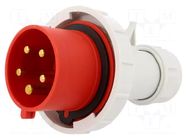 Connector: AC supply 3-phase; plug; male; 32A; 400VAC; IEC 60309 PAWBOL