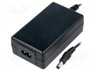 Power supply: switching; 12VDC; 1.25A; Out: 5,5/2,1; 15W; 90÷264VAC MEAN WELL