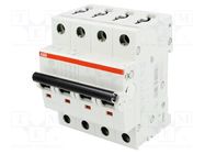 Circuit breaker; 230/400VAC; Inom: 25A; Poles: 4; Charact: B; 6kA ABB