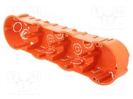 Enclosure: junction box; X: 60mm; Y: 272mm; Z: 46mm; IP30; orange PAWBOL