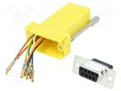 Transition: adapter; D-Sub 9pin female,RJ45 socket; yellow MH CONNECTORS