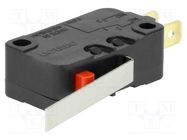 Microswitch SNAP ACTION; 16A/250VAC; 10A/30VDC; with lever; SPDT OMRON Electronic Components