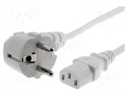 Cable; 3x0.75mm2; CEE 7/7 (E/F) plug angled,IEC C13 female; PVC LIAN DUNG