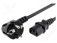 Cable; 3x1mm2; CEE 7/7 (E/F) plug angled,IEC C13 female; PVC LIAN DUNG