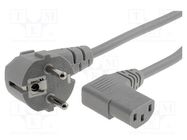 Cable; 3x1mm2; CEE 7/7 (E/F) plug angled,IEC C13 female 90° LIAN DUNG