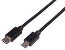USB CABLE, 2.0 C PLUG-MICRO PLUG, 300MM