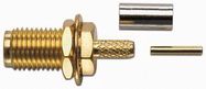 RF/COAXIAL, SMA BULKHEAD JACK STR 50 OHM CRIMP