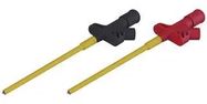 TEST PROBE, CLAMP, BLK,RED, 1KV, 4A