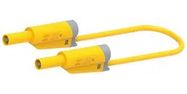 STACK 4MM BANANA PLUG-PLUG, YELLOW, 59MM
