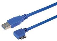 USB CABLE, 3.0 A-MICRO B PLUG, 0.5M, BLU